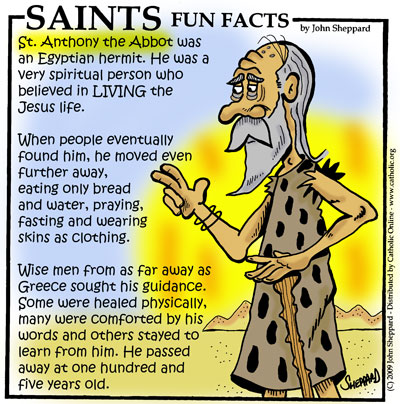 St. Anthony the Abbot Saints Fun Facts for St. Anthony the Abbot